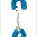 Металлические наручники с голубым мехом от Eroticon