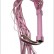 Розовый кожаный флогер с 21 хвостом - 56 см. от X-Market Ltd