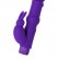 Фиолетовый вибратор с утолщением посередине и клиторальным зайчиком - 18 см. от A-toys