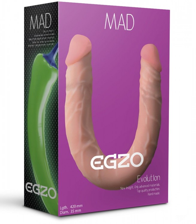 Двусторонний фаллоимитатор из киберкожи Mad Pepper - 42 см. от EGZO