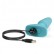 Голубая вибропробка с ротацией шариков RIMMING REMOTE CONTROL PLUG TEAL - 15,2 см. от b-Vibe