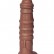 Коричневый фаллоимитатор  Единорог  - 30,5 см. от Erasexa