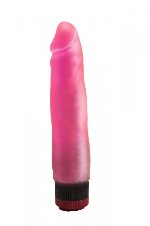 Розовый гелевый виброфаллос со встроенным пультом - 16,5 см. от LOVETOY (А-Полимер)
