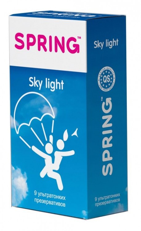 Ультратонкие презервативы SPRING SKY LIGHT - 9 шт. от SPRING