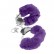 Металлические наручники Original Furry Cuffs с фиолетовым мехом от Pipedream