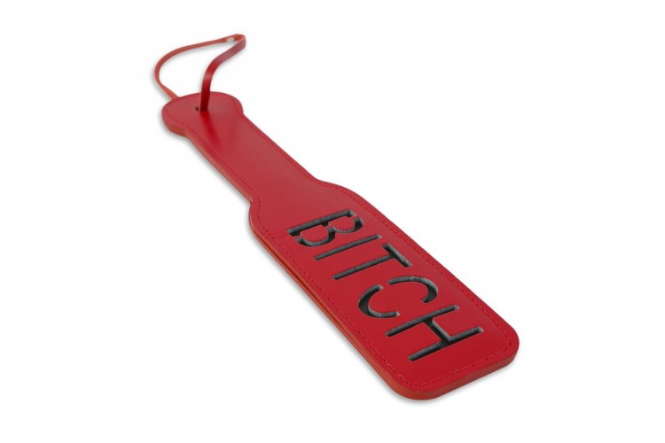Красная шлёпалка Bitch - 31,5 см. от Пикантные штучки