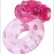 Розовое эрекционное кольцо «Медвежонок» с мини-вибратором от Eroticon