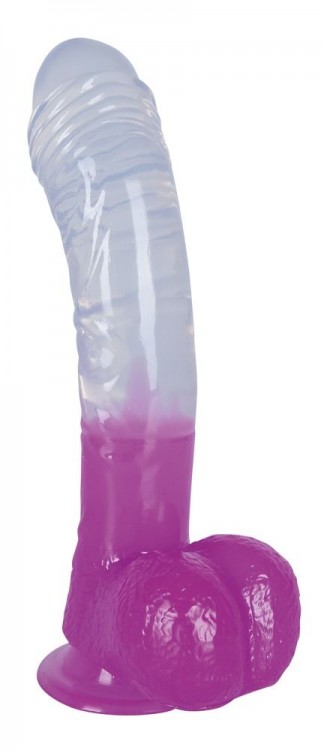 Прозрачно-фиолетовый гелевый фаллоимитатор Ready Mate - 19 см. от Orion