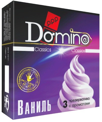 Ароматизированные презервативы Domino  Ваниль  - 3 шт. от Domino