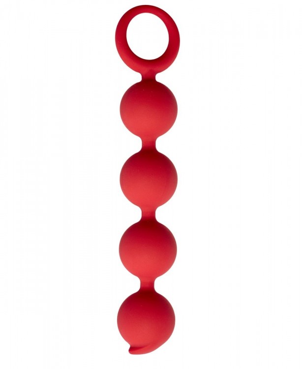 Бордовая анальная цепочка Appulse - 15 см. от Le Frivole