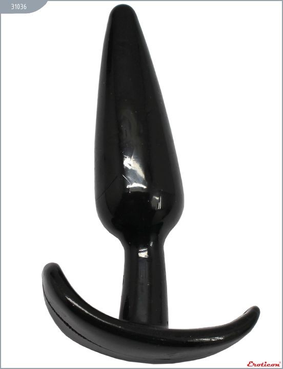 Чёрная анальная пробка для ношения - 12 см. от Eroticon