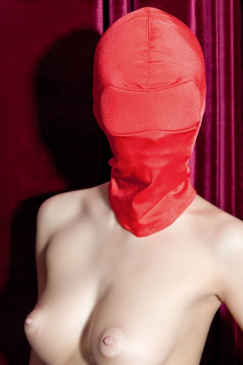 Красная эластичная маска на голову от ToyFa