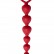 Бордовая анальная цепочка Heart Ray - 17,5 см. от Le Frivole