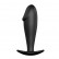 Чёрный анальный фаллос-пробка из силикона - 10 см. от Baile
