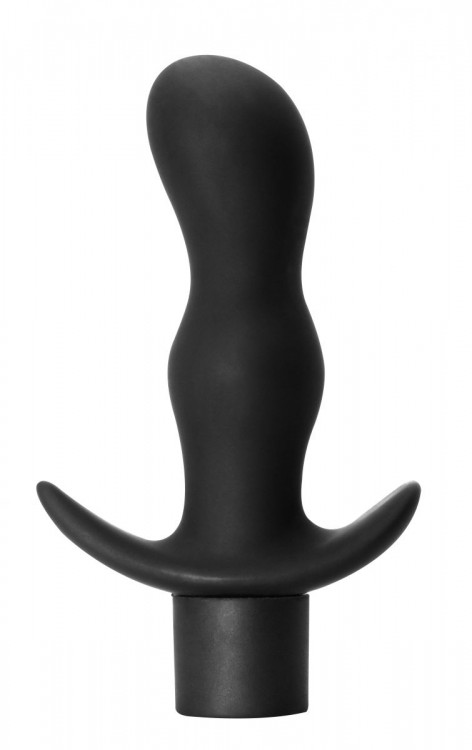 Чёрная анальная пробка с вибрацией Teaser - 12,5 см. от Lola toys