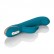 Бирюзовый вибратор с изогнутой головкой Jack Rabbit Signature Silicone Rocking  G  Rabbit - 20 см. от California Exotic Novelties