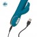 Бирюзовый вибратор с изогнутой головкой Jack Rabbit Signature Silicone Rocking  G  Rabbit - 20 см. от California Exotic Novelties