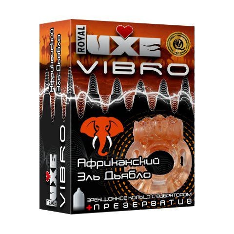 Эрекционное виброкольцо Luxe VIBRO  Африканский Эль Дьябло от Luxe