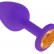Фиолетовая силиконовая пробка с оранжевым кристаллом - 7,3 см. от Сумерки богов