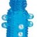 Голубая эластичная насадка на пенис с жемчужинами, точками и шипами Pearl Stimulator - 11,5 см. от Tonga