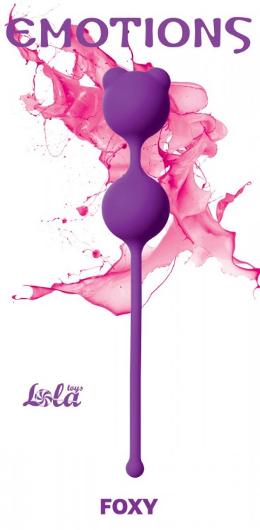 Фиолетовые вагинальные шарики Emotions Foxy от Lola toys
