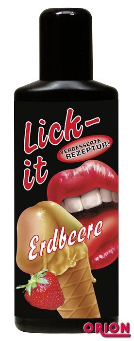 Съедобная смазка Lick It со вкусом клубники - 100 мл. от Lubry GmbH