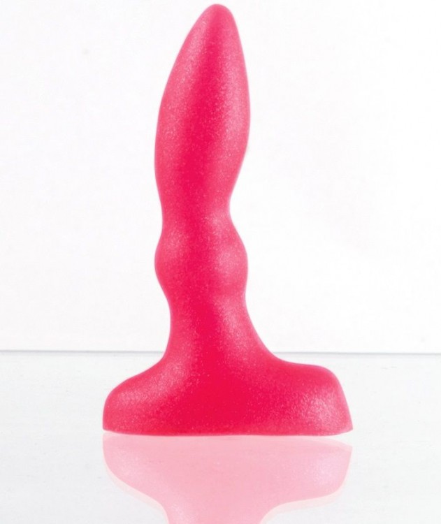Розовый анальный стимулятор Beginners p-spot massager - 11 см. от Lola toys