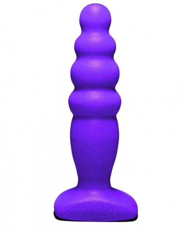 Фиолетовый анальный стимулятор Small Bubble Plug - 11 см. от Lola toys