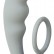 Серое эрекционное кольцо с анальным стимулятором Mountain Range Anal Plug от Lola toys