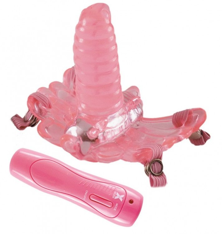 Розовая клиторальная бабочка G-SPOT ORGAZM от ToyFa