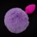 Маленькая розовая силиконовая пробка с пушистым фиолетовым хвостиком от Пикантные штучки