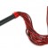 Красно-чёрная плеть-многохвостка с гладкой рукоятью - 77 см. от Пикантные штучки