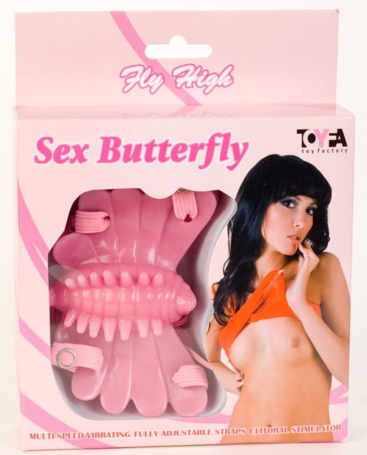 Розовый клиторальный стимулятор Sex Butterfly от ToyFa