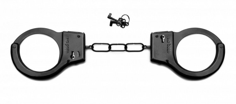 Чёрные металлические наручники SHOTS TOYS Black от Shots Media BV