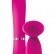 Ярко-розовый вибратор с насадкой-щеточкой для стимуляции клитора INYA Blossom - 17 см. от NS Novelties
