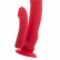 Красный вибратор для двойного проникновения - 19,5 см. от ToyFa