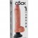 Телесный вибромассажер 10  Vibrating Cock with Balls - 25,4 см. от Pipedream