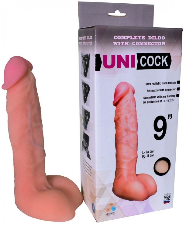 Фаллическая насадка Харнесс UNICOCK 9  - 24 см. от LOVETOY (А-Полимер)