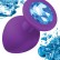 Большая фиолетовая анальная пробка Emotions Cutie Large с голубым кристаллом - 10 см. от Lola toys