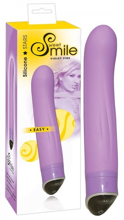 Фиолетовый вибратор Smile Easy - 22 см. от Orion