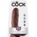 Коричневый фаллоимитатор 8  Cock with Balls - 21,3 см. от Pipedream