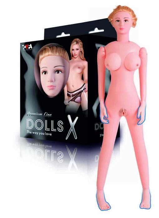 Надувная секс-кукла с реалистичной головой и конечностями от ToyFa