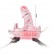 Розовая вибробабочка с фаллосом на регулируемых ремешках от Baile