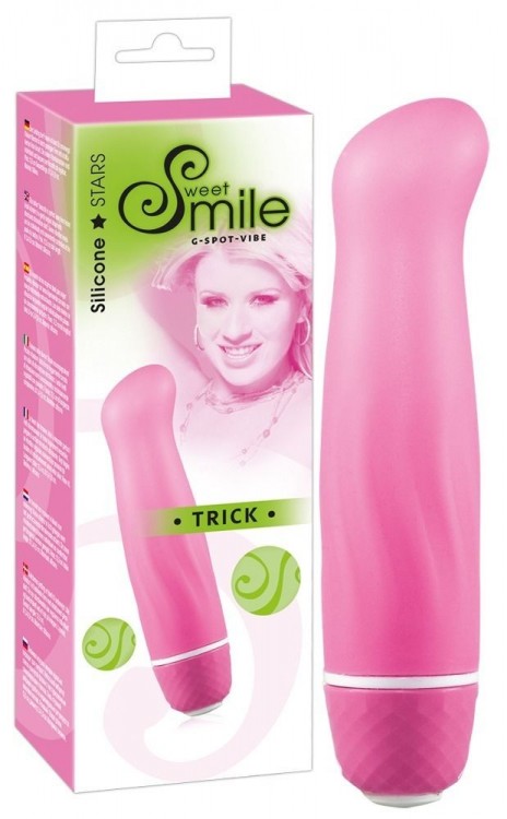 Розовый вибратор Smile Mini Trick G - 12,5 см. от Orion