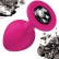 Средняя розовая анальная пробка Emotions Cutie Medium с чёрным кристаллом - 8,5 см. от Lola toys