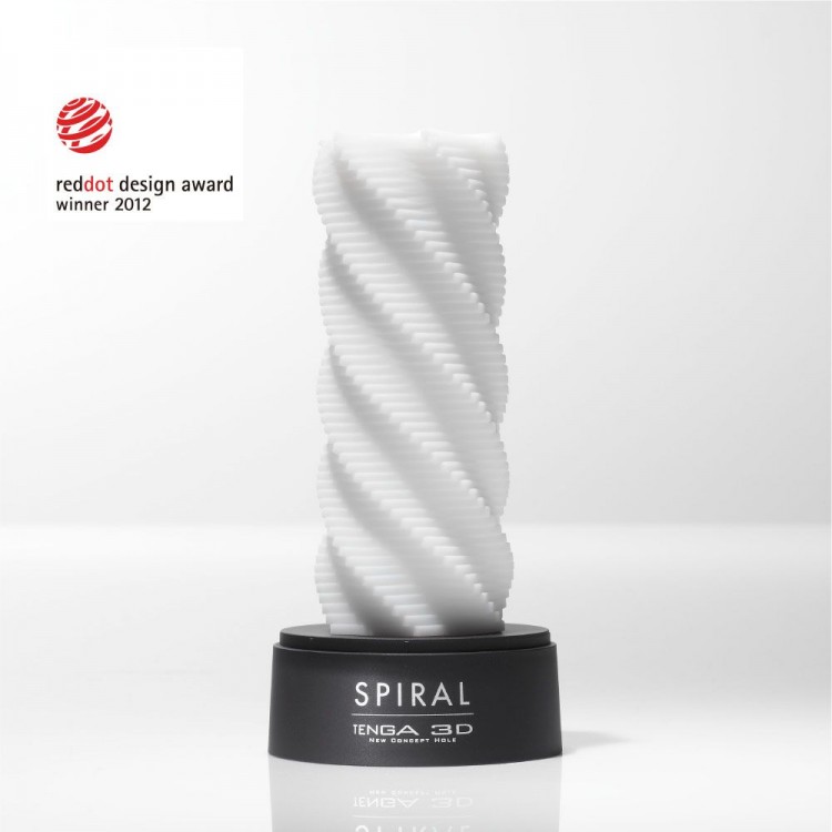 Белый 3D мастурбатор SPIRAL от Tenga