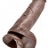 Коричневый фалоимитатор-гигант на присоске 11  Cock with Balls - 28 см. от Pipedream