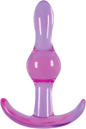 Фиолетовая анальная пробка Jelly Rancher T-Plug Wave - 9,7 см. от NS Novelties