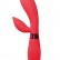 Красный вибратор Leyla с клиторальным отростком - 20,5 см. от Indeep