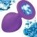 Средняя фиолетовая анальная пробка Emotions Cutie Medium с голубым кристаллом - 8,5 см. от Lola toys